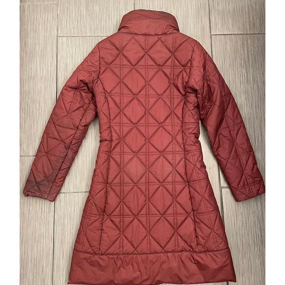 Patagonia Low Sky Parka Quilted Diamond Pattern Coat Size XS Wax Red/Burgundy - Picture 5 of 6